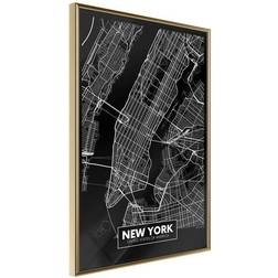 Arkiio Affisch Negative Map: New York [Poster] 30x45 Poster